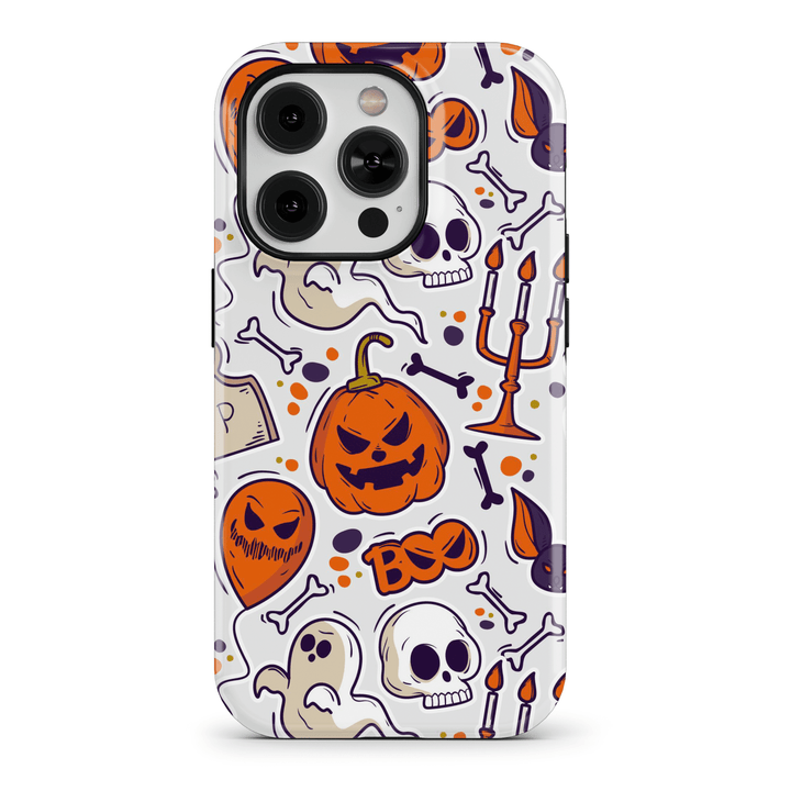 Protect your phone in style this fall with our Halloween-themed cases, including options for Pixel 8, Pixel 8 Pro, iPhone SE, iPhone 14 MagSafe, iPhone 15 MagSafe, and Samsung S24 Ultra. Perfect as a spooky gift, our goth-inspired designs like the Skull Shadows and Midnight Bones add a unique touch to your device. Don't miss our Fall iPhone cases and Halloween garland patterns!