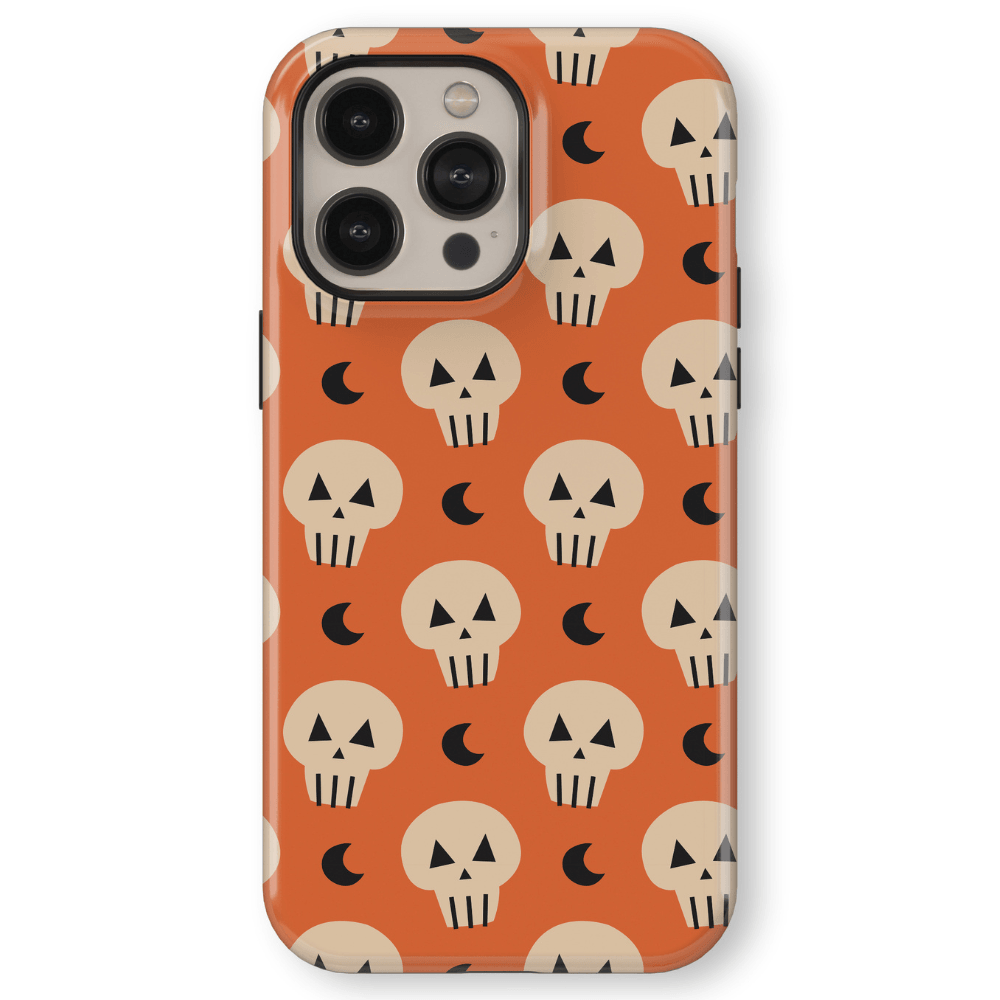 Protect your phone in style this fall with our Halloween-themed cases, including options for Pixel 8, Pixel 8 Pro, iPhone SE, iPhone 14 MagSafe, iPhone 15 MagSafe, and Samsung S24 Ultra. Perfect as a spooky gift, our goth-inspired designs like the Skull Shadows and Midnight Bones add a unique touch to your device. Don't miss our Fall iPhone cases and Halloween garland patterns!