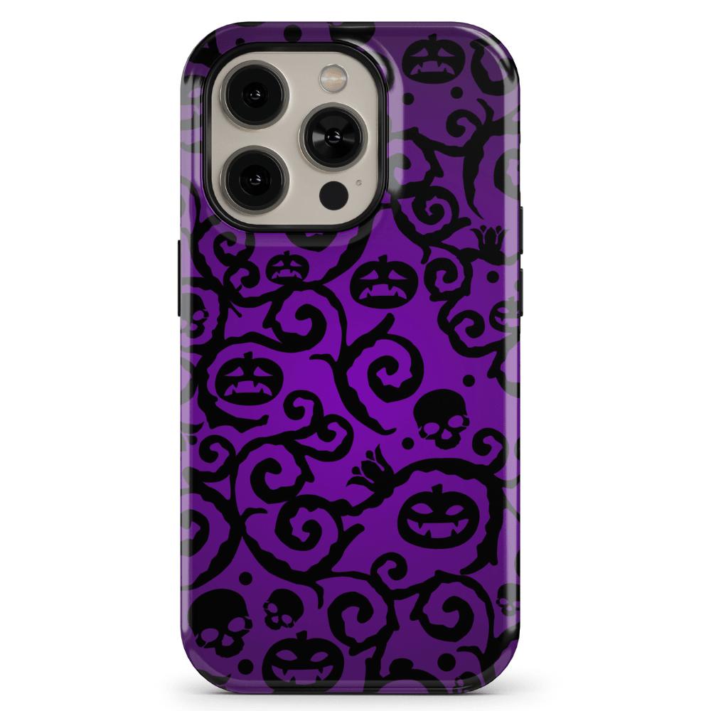 Protect your phone in style this fall with our Halloween-themed cases, including options for Pixel 8, Pixel 8 Pro, iPhone SE, iPhone 14 MagSafe, iPhone 15 MagSafe, and Samsung S24 Ultra. Perfect as a spooky gift, our goth-inspired designs like the Skull Shadows and Midnight Bones add a unique touch to your device. Don't miss our Fall iPhone cases and Halloween garland patterns!