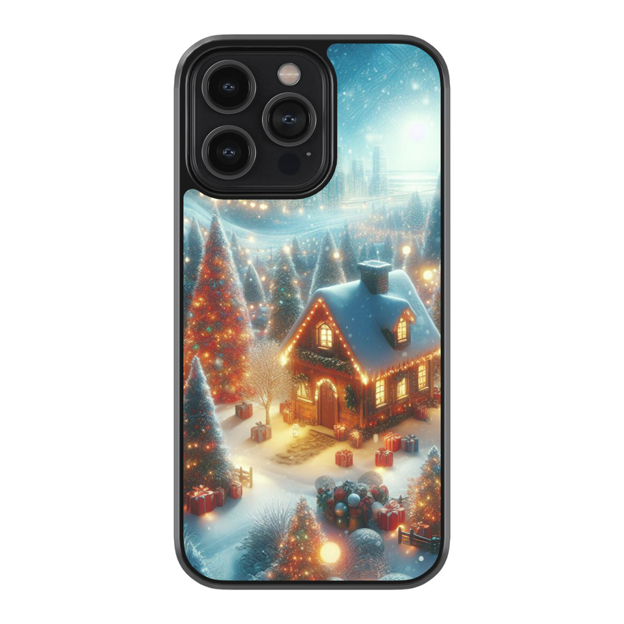 Christmas Tree pattern phone case with vibrant, intricate flower designs, available for iPhone 16, 16 Pro, 16 Pro Max, 15, 15 Pro, 14 Pro, 13 Pro, and Samsung Galaxy S24, S23, S22, S21. Aesthetic Christmas design inspired by classic stained glass, adding a touch of elegance and color to your device