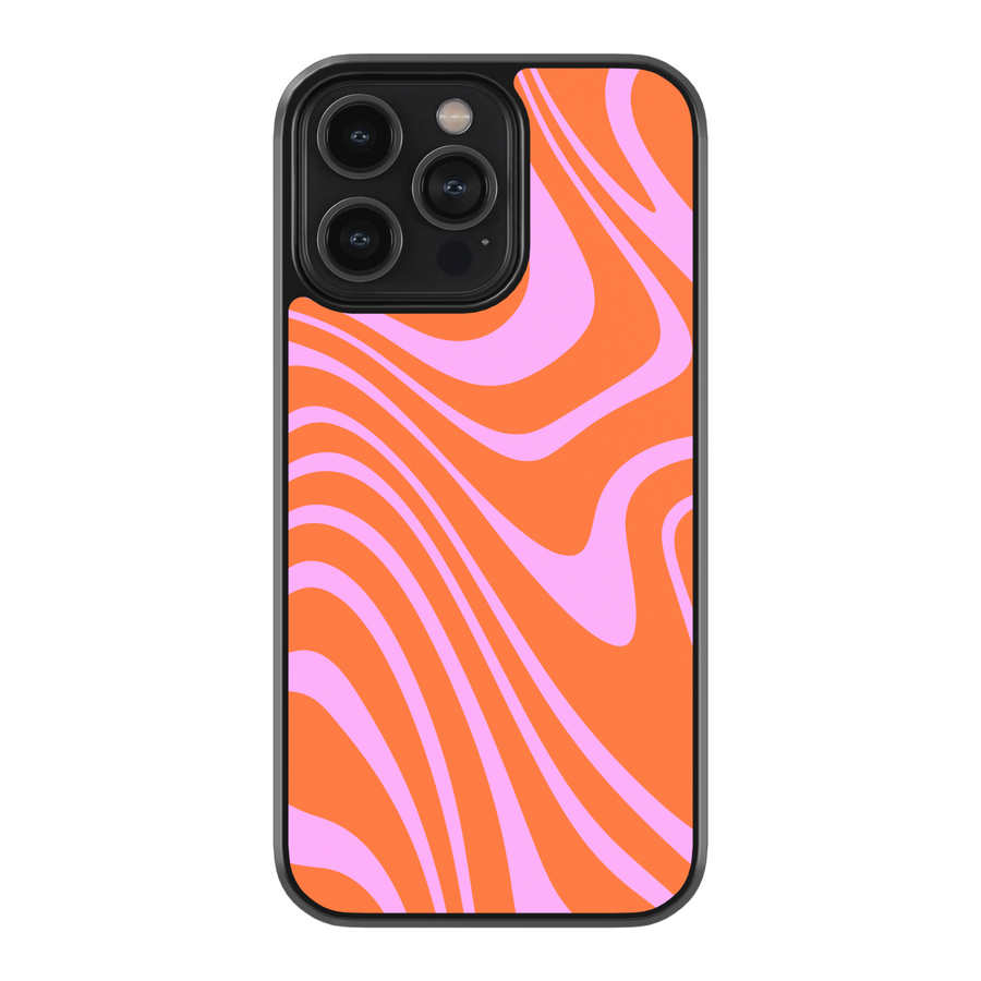 Abstract pattern phone case with vibrant, intricate flower designs, available for iPhone 16, 16 Pro, 16 Pro Max, 15, 15 Pro, 14 Pro, 13 Pro, and Samsung Galaxy S24, S23, S22, S21. Aesthetic floral design inspired by classic stained glass, adding a touch of elegance and color to your device