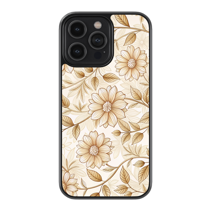 Floral pattern phone case with vibrant, intricate flower designs, available for iPhone 16, 16 Pro, 16 Pro Max, 15, 15 Pro, 14 Pro, 13 Pro, and Samsung Galaxy S24, S23, S22, S21. Aesthetic floral design inspired by classic stained glass, adding a touch of elegance and color to your device