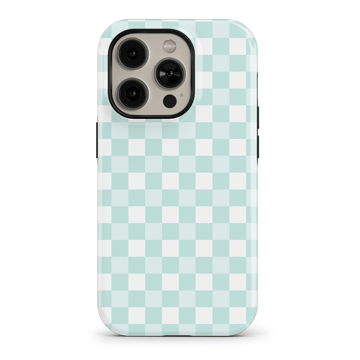 Checkerboard phone cover, MagSafe mint checker, mint checkerboard pattern, checkerboard phone case, mint checkered design, mint checker iPhone cover, checkerboard MagSafe accessory, mint checkerboard case, mint check pattern phone cover,iphone 16