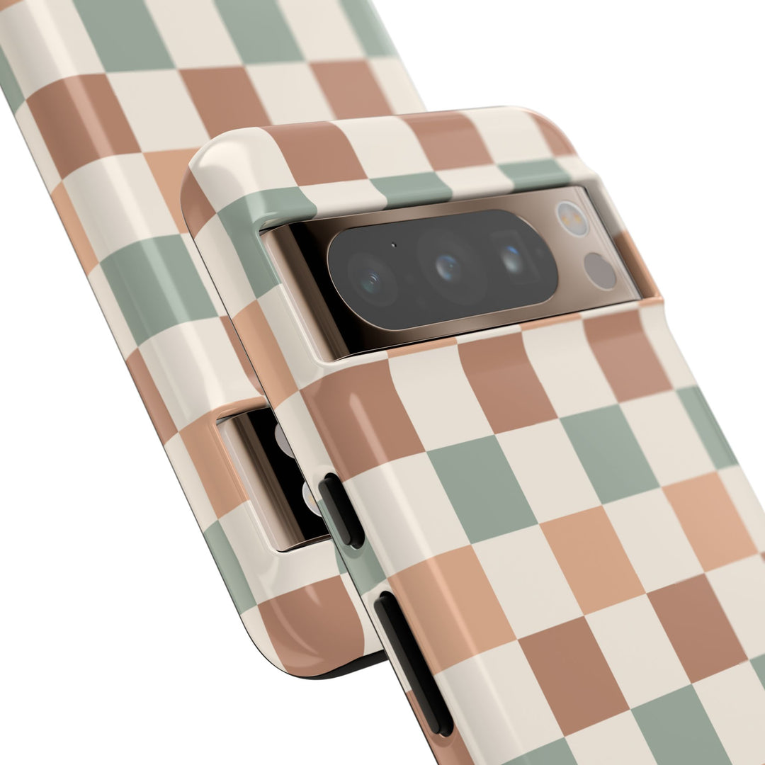 Protective cases for Google Pixel, including Pixel 7 Pro, Pixel 8 Pro, Pixel 9 Pro, Pixel 6 Pro, Pixel 8a, Pixel 7a, Pixel 6a, Pixel 9 Pro XL, Pixel 5, and Pixel 4 XL. Checker case, boardgame pattern, checker phonecase, checkered pattern