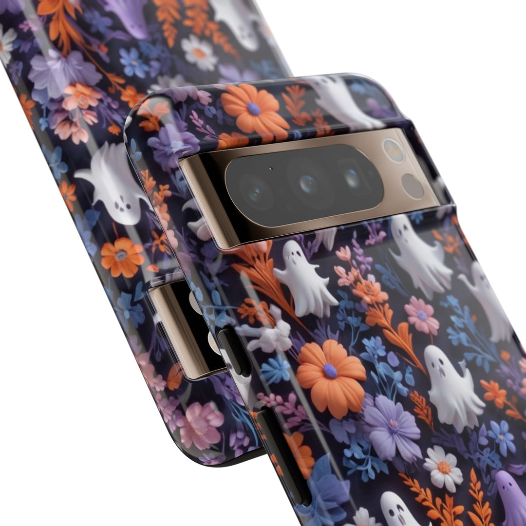 Protective cases for Google Pixel, including Pixel 7 Pro, Pixel 8 Pro, Pixel 9 Pro, Pixel 6 Pro, Pixel 8a, Pixel 7a, Pixel 6a, Pixel 9 Pro XL, Pixel 5, and Pixel 4 XL. Halloween Pixel Case