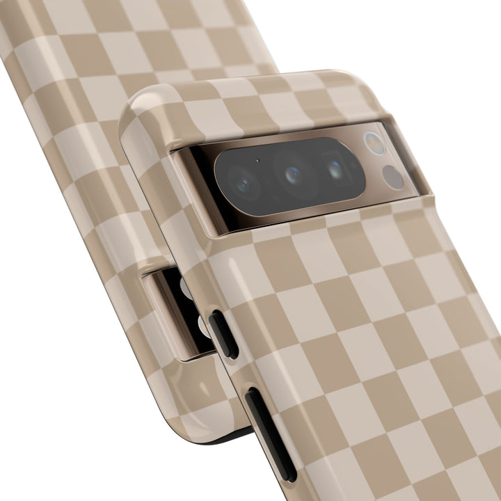 Protective cases for Google Pixel, including Pixel 7 Pro, Pixel 8 Pro, Pixel 9 Pro, Pixel 6 Pro, Pixel 8a, Pixel 7a, Pixel 6a, Pixel 9 Pro XL, Pixel 5, and Pixel 4 XL. Checker case, boardgame pattern, checker phonecase, checkered pattern