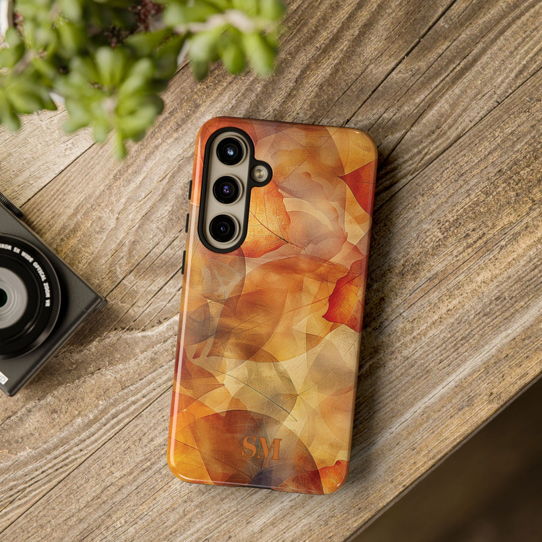 Floral, fall, autumn, and Halloween-themed phone cases available for Pixel 8, iPhone 16 Pro, Galaxy S24, Pixel 8 Pro, and iPhone SE. Featuring MagSafe compatibility and unique designs like mosaic and coquette, perfect for the season.