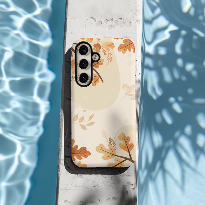 Floral, fall, autumn, and Halloween-themed phone cases available for Pixel 8, iPhone 16 Pro, Galaxy S24, Pixel 8 Pro, and iPhone SE. Featuring MagSafe compatibility and unique designs like mosaic and coquette, perfect for the season.