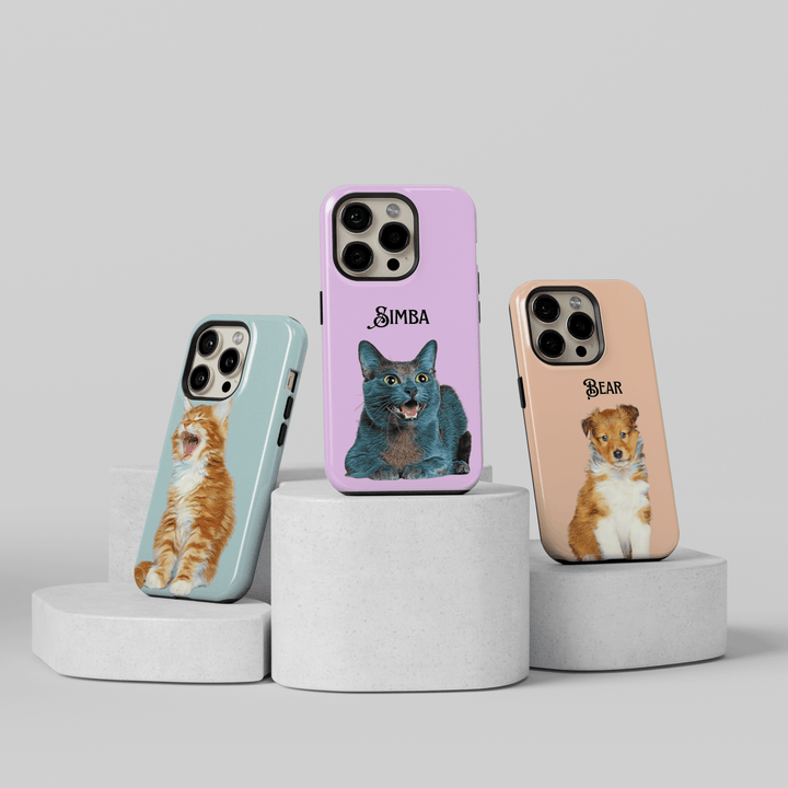 custom phone case, personalized case, custom iphone case, cat face phone case, dog memorial gift, pet phone cover, dog mom gift, custom dog case, iphone case cover, pet illustration, iphone 13 14 15 case, case with pet photo, gift for dog lover