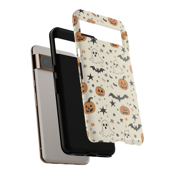 Protective cases for Google Pixel, including Pixel 7 Pro, Pixel 8 Pro, Pixel 9 Pro, Pixel 6 Pro, Pixel 8a, Pixel 7a, Pixel 6a, Pixel 9 Pro XL, Pixel 5, and Pixel 4 XL. Halloween Pixel Case