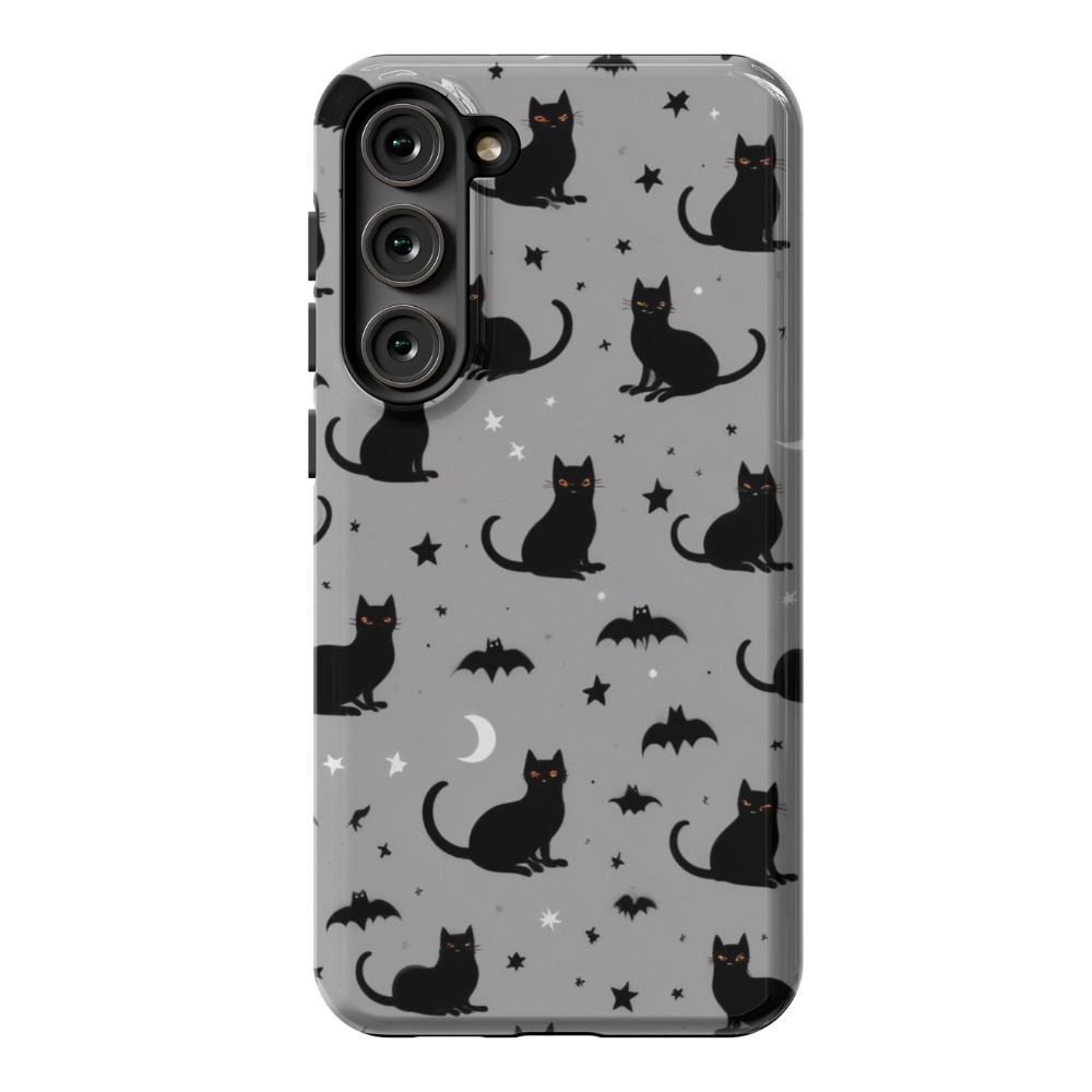 Halloween design, spooky gift, Halloween gift, ghost phone case, fall phone case, Galaxy S24 case, Galaxy S23 case, autumn phone case, festive phone cover, spooky cat case, seasonal phone case, creepy phone case