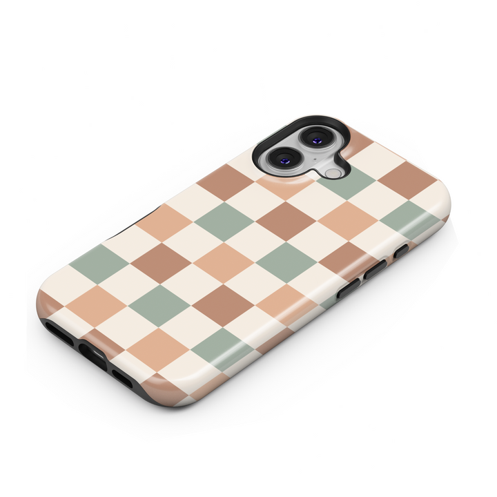 Checkerboard phone cover, checkered phone case, checkerboard iPhone cover, check pattern phone cover, checkerboard MagSafe accessory, checkered MagSafe case, trendy checker design, modern checkerboard case, colorful check pattern, checker phone case for iPhone 16, checkerboard MagSafe cover, stylish checkered design.