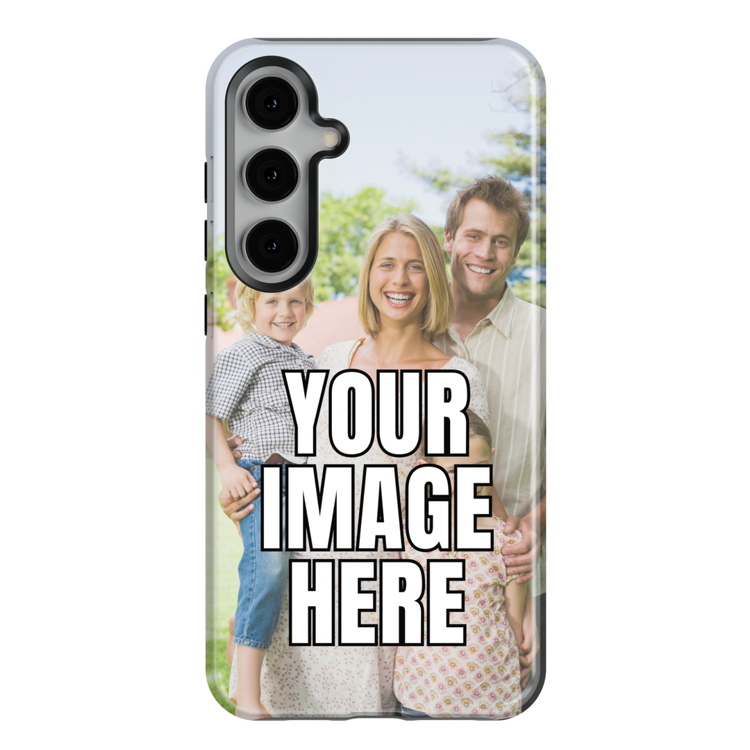 Custom photo phone case featuring your favorite personal image printed with high-quality detail, providing durable protection for your smartphone. Perfect for iPhone and Samsung Galaxy models. Personalized gift, photo phone cover, custom phone case for men and women.