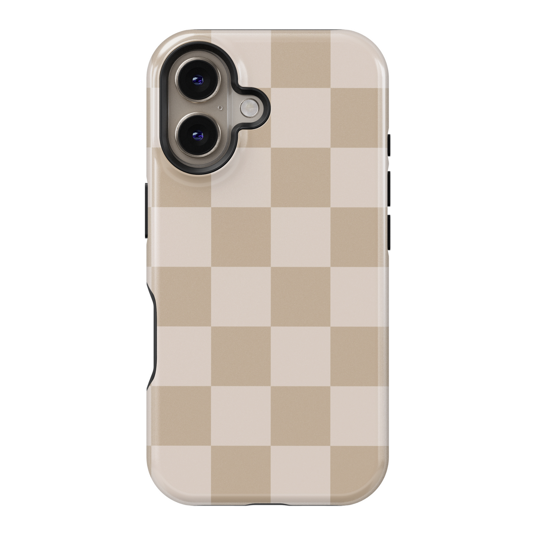 Beige Checkerboard phone cover, MagSafe checker, checkerboard pattern, checkerboard phone case, checkered design, checker iPhone cover, checkerboard MagSafe accessory, Beige checkerboard case, mint check pattern phone cover, iPhone 16 Case Cute