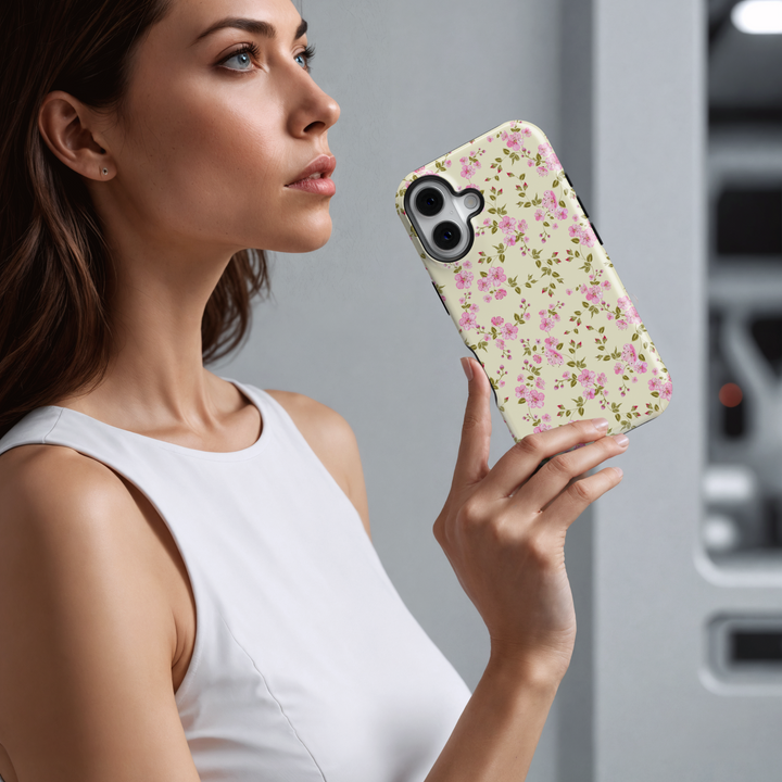 Floral Case, Floral iPhone 16 Case, Floral iPhone 15 Cover, Floral Tough iPhone Case, Cute Slim Floral Phone Case for Women, Preppy Floral iPhone Case, Trendy iPhone 16 Floral Case, Protective Floral iPhone Case, Slim Preppy iPhone 16 Floral Cover, Trendy Floral Phone Case for Women.pink seamless floral