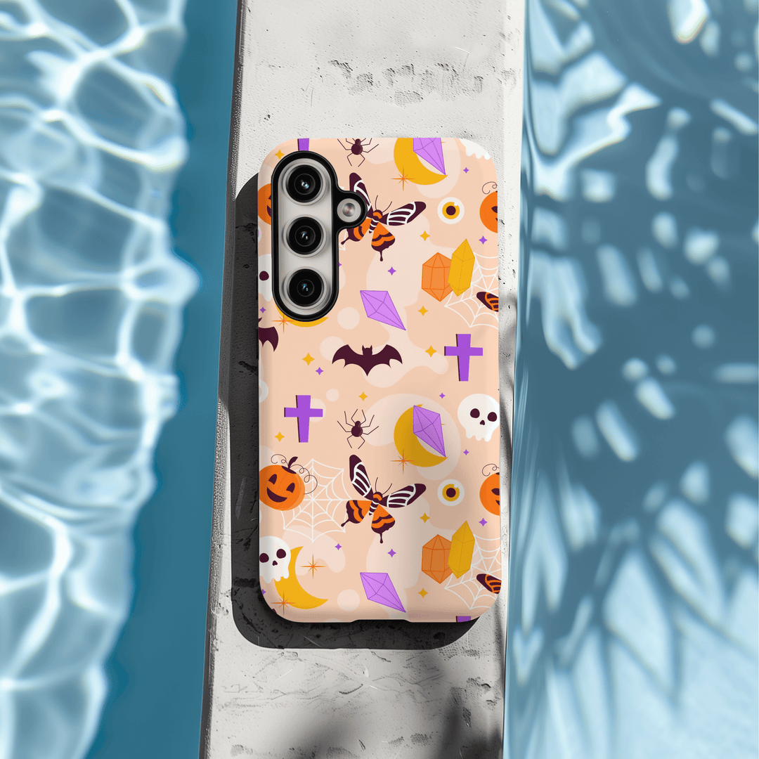 Halloween design, spooky gift, Halloween gift, ghost phone case, fall phone case, Galaxy S24 case, Galaxy S23 case, autumn phone case, festive phone cover, spooky cat case, seasonal phone case, creepy phone case