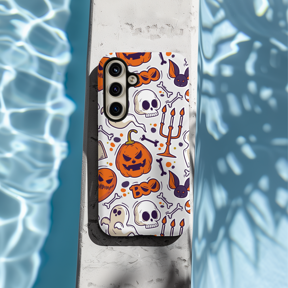 Halloween design, spooky gift, Halloween gift, ghost phone case, fall phone case, Galaxy S24 case, Galaxy S23 case, autumn phone case, festive phone cover, spooky cat case, seasonal phone case, creepy phone case