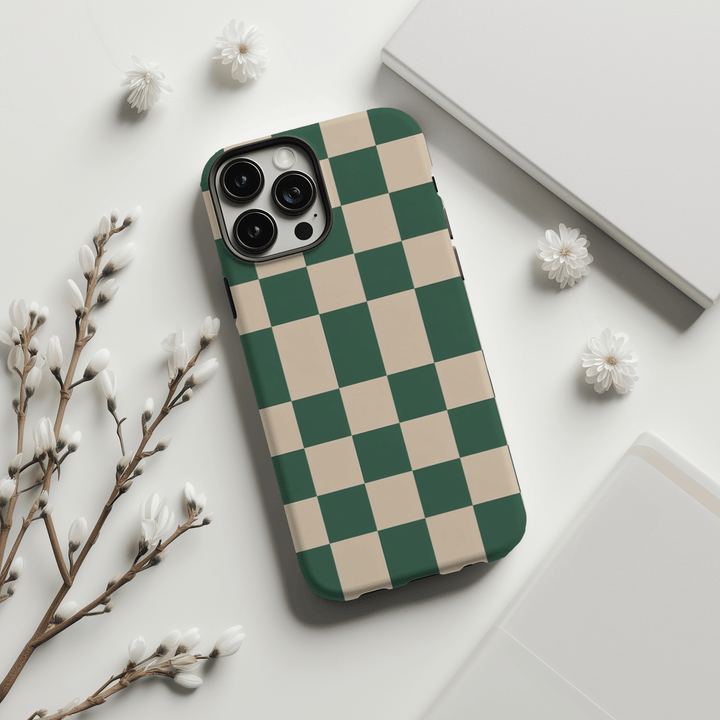 Checkerboard phone cover, checkered phone case, checkerboard iPhone cover, check pattern phone cover, checkerboard MagSafe accessory, checkered MagSafe case, trendy checker design, checker phone case for iPhone 16, checkerboard MagSafe cover