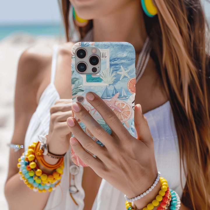 iphone 16 case iphone 16 pro case iphone 15 case iphone 15 pro case scrapbook phone case collage phone case coquette phone case beachy phone case coastal daughter sailing gift Beach vibes Design Beach Prints 15 Pro Case Summer