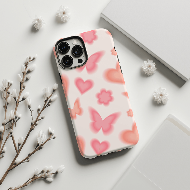 Y2K pattern pink phone case, girly phone case, iPhone 13 case, iPhone 14 Pro case, iPhone 15 case, iPhone 15 Pro case, scrapbook phone case, collage phone case, coquette phone case, beachy phone case, coastal sailing gift, beach vibes design, summer prints, cute iPhone 16 case.