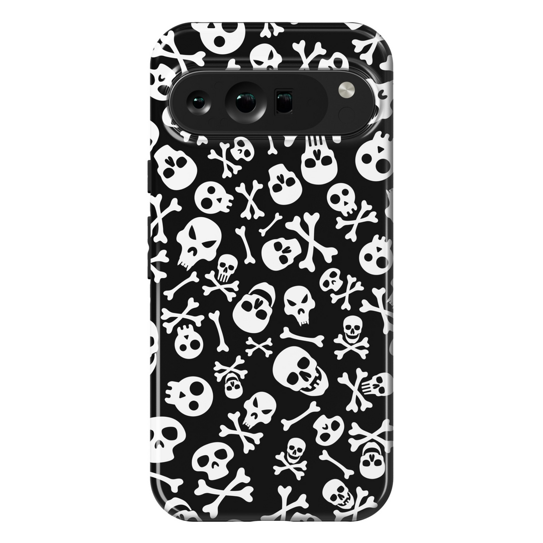 Protective cases for Google Pixel, including Pixel 7 Pro, Pixel 8 Pro, Pixel 9 Pro, Pixel 6 Pro, Pixel 8a, Pixel 7a, Pixel 6a, Pixel 9 Pro XL, Pixel 5, and Pixel 4 XL. Halloween Pixel Case