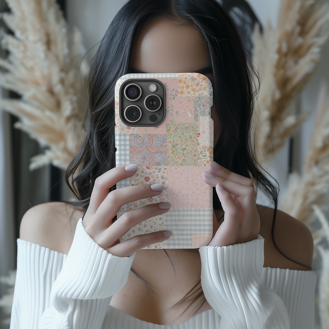 floral coquette, floral iphone case, quilt, lace aesthetic, love shack fancy, iphone case, brandy melville, patchwork phone case, patchwork aesthetic, coquette phone case, coquette aesthetic