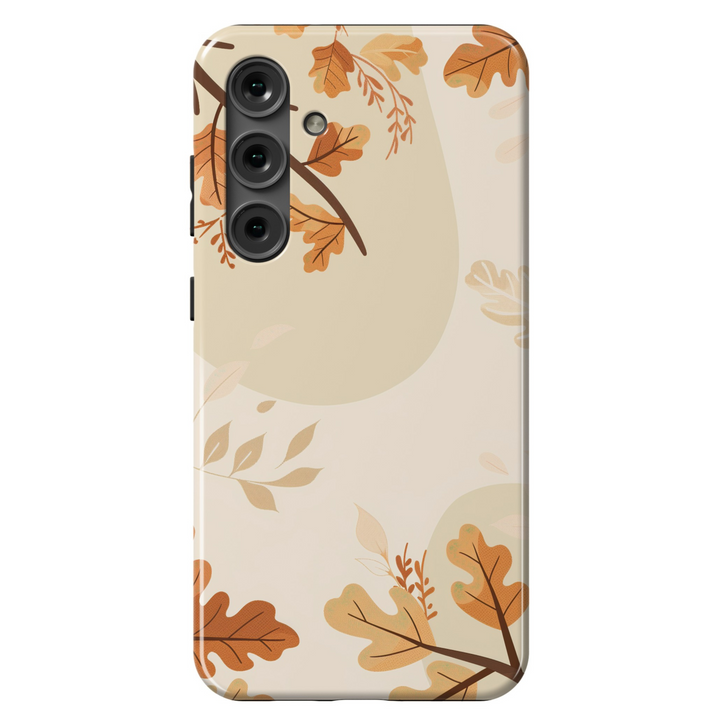 Floral, fall, autumn, and Halloween-themed phone cases available for Pixel 8, iPhone 16 Pro, Galaxy S24, Pixel 8 Pro, and iPhone SE. Featuring MagSafe compatibility and unique designs like mosaic and coquette, perfect for the season.