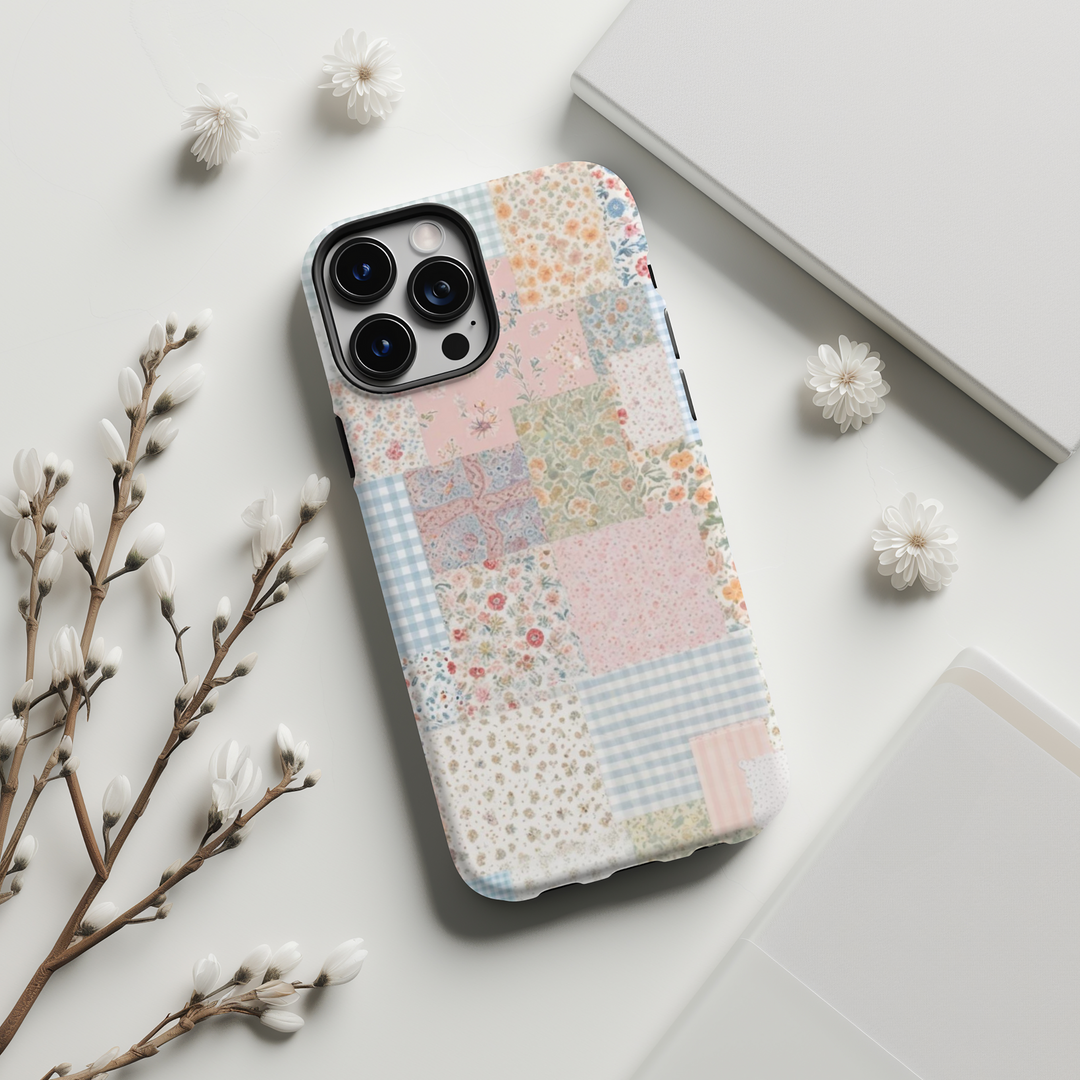 floral coquette, floral iphone case, quilt, lace aesthetic, love shack fancy, iphone case, brandy melville, patchwork phone case, patchwork aesthetic, coquette phone case, coquette aesthetic