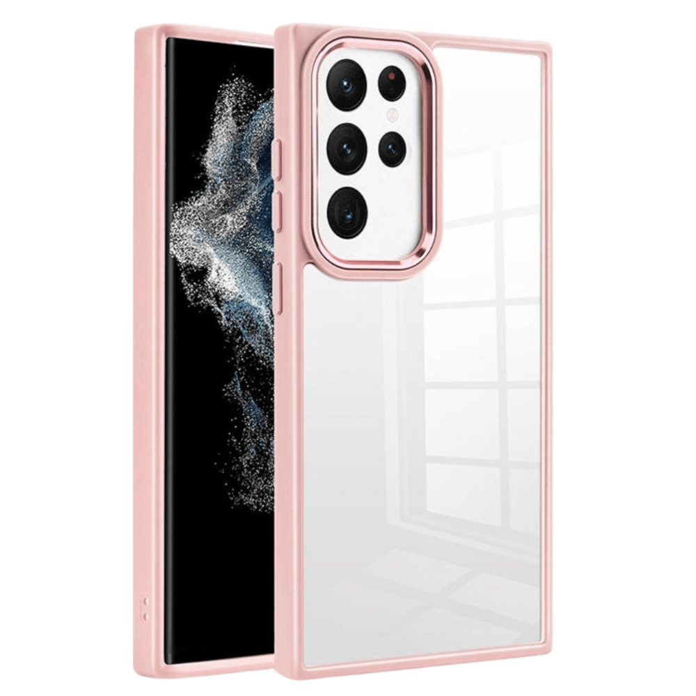 Galaxy Case Clear Metallic - Rose Gold - CASELIX