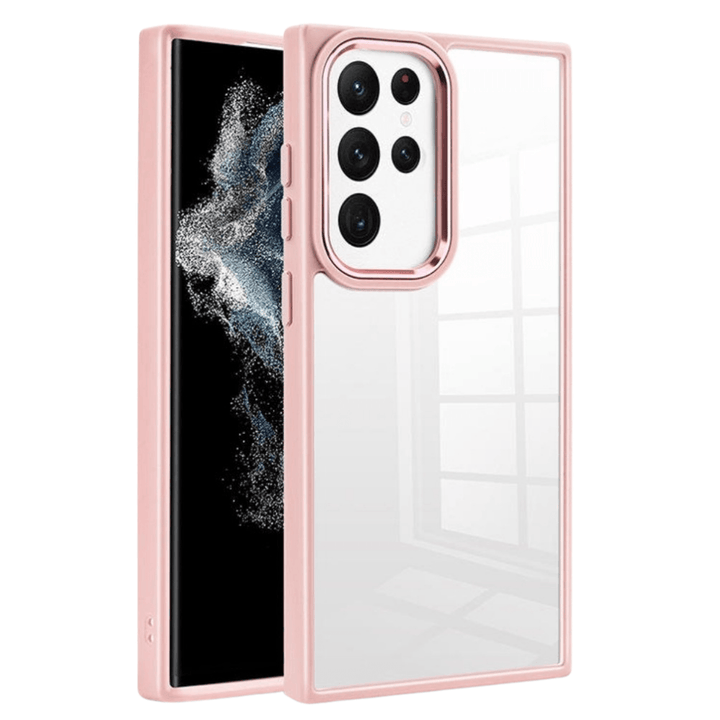 Galaxy Case Clear Metallic - Rose Gold - CASELIX