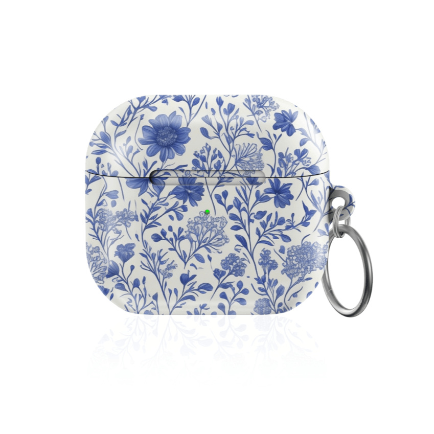 CASELIX Airpod Pro Case, airpod 2nd gen case, airpod 3rd gen case, Airpods Case, Airpods Pro 2 Case, airpod pro 2 case cute, airpod pro case cute,blue floral, blue de toile, french toile print