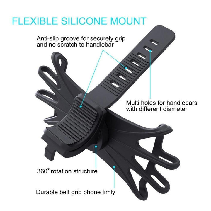 Bike phone Mount 360 Silicone Phone Holder - CASELIX