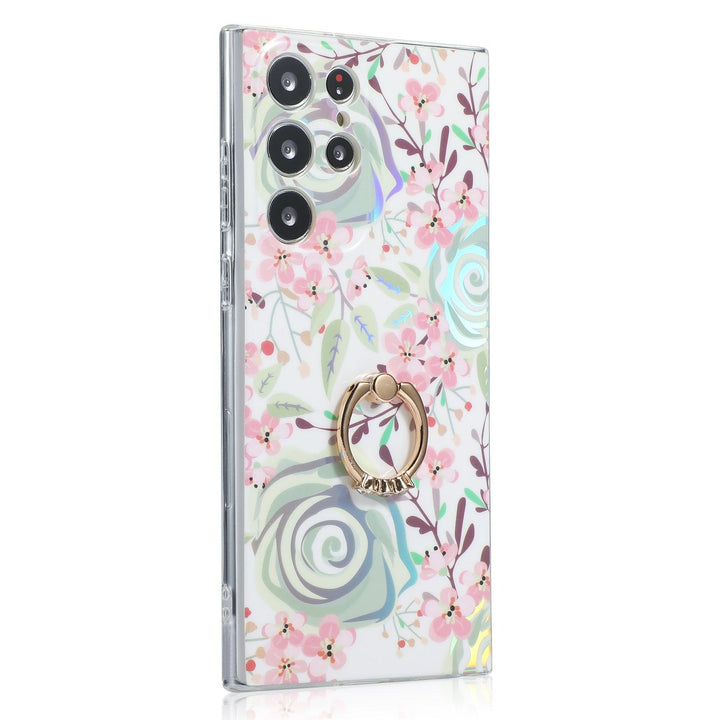 Samsung Galaxy Case Floral Laser - Ring holder - CASELIX