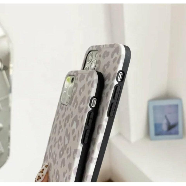 iPhone Case Leopard Print - Light Gray - CASELIX