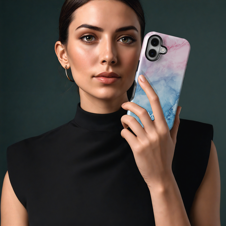 Minimalist marble pattern phone case with a sleek black and white design, featuring a trendy and bold aesthetic. Perfect for iPhone 16, iPhone 14 Case, iPhone 13 Case, iPhone 14 Pro Max, iPhone 13 Pro Max, iPhone 14 Plus Case, and iPhone 13 Mini Case. A stylish and modern choice for those who love a simple yet elegant marble design.