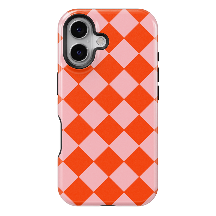 Checkerboard phone cover, checkered phone case, checkerboard iPhone cover, check pattern phone cover, checkerboard MagSafe accessory, checkered MagSafe case, trendy checker design, modern checkerboard case, colorful check pattern, checker phone case for iPhone 16, checkerboard MagSafe cover, stylish checkered design.