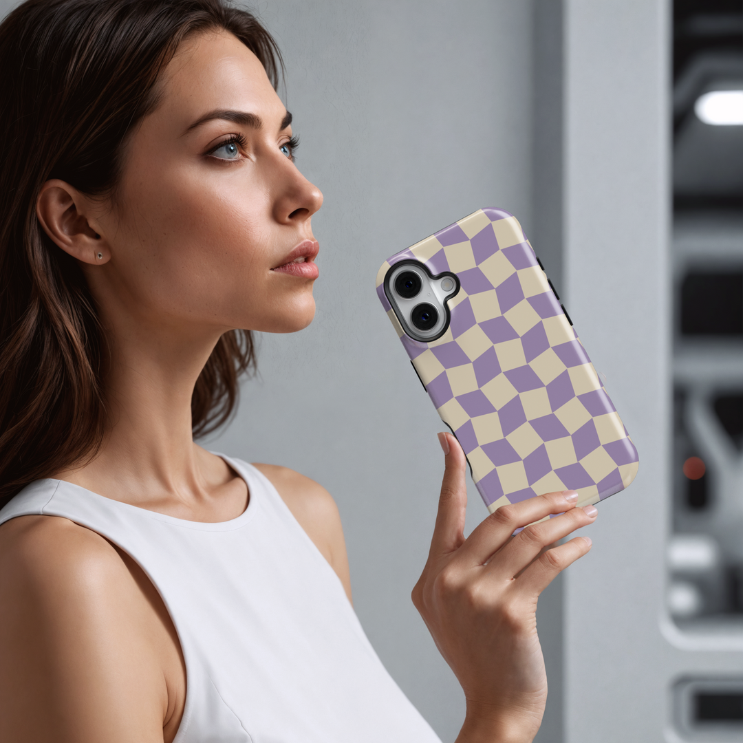 Checkerboard phone cover, checkered phone case, checkerboard iPhone cover, check pattern phone cover, checkerboard MagSafe accessory, checkered MagSafe case, trendy checker design, modern checkerboard case, colorful check pattern, checker phone case for iPhone 16, checkerboard MagSafe cover, stylish checkered design.