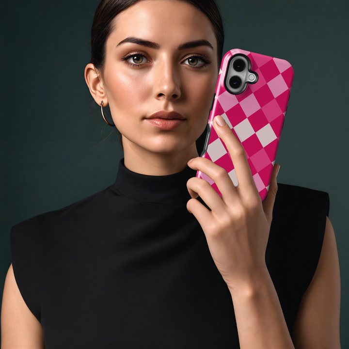 Checkerboard phone cover, checkered phone case, checkerboard iPhone cover, check pattern phone cover, checkerboard MagSafe accessory, checkered MagSafe case, trendy checker design, modern checkerboard case, colorful check pattern, checker phone case for iPhone 16, checkerboard MagSafe cover, stylish checkered design.