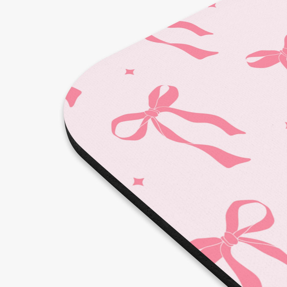 mousepad, girly bow mousepad, girly mousepad, teacher mousepad, desk accessories, office accessories, round mousepad, rectangle mousepad, pad for mouse, pink bow mousepad, coquette mousepad, coquette pattern, coquette print