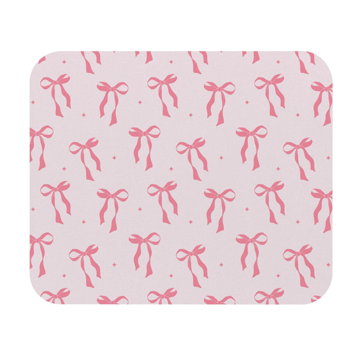 mousepad, girly bow mousepad, girly mousepad, teacher mousepad, desk accessories, office accessories, round mousepad, rectangle mousepad, pad for mouse, pink bow mousepad, coquette mousepad, coquette pattern, coquette print