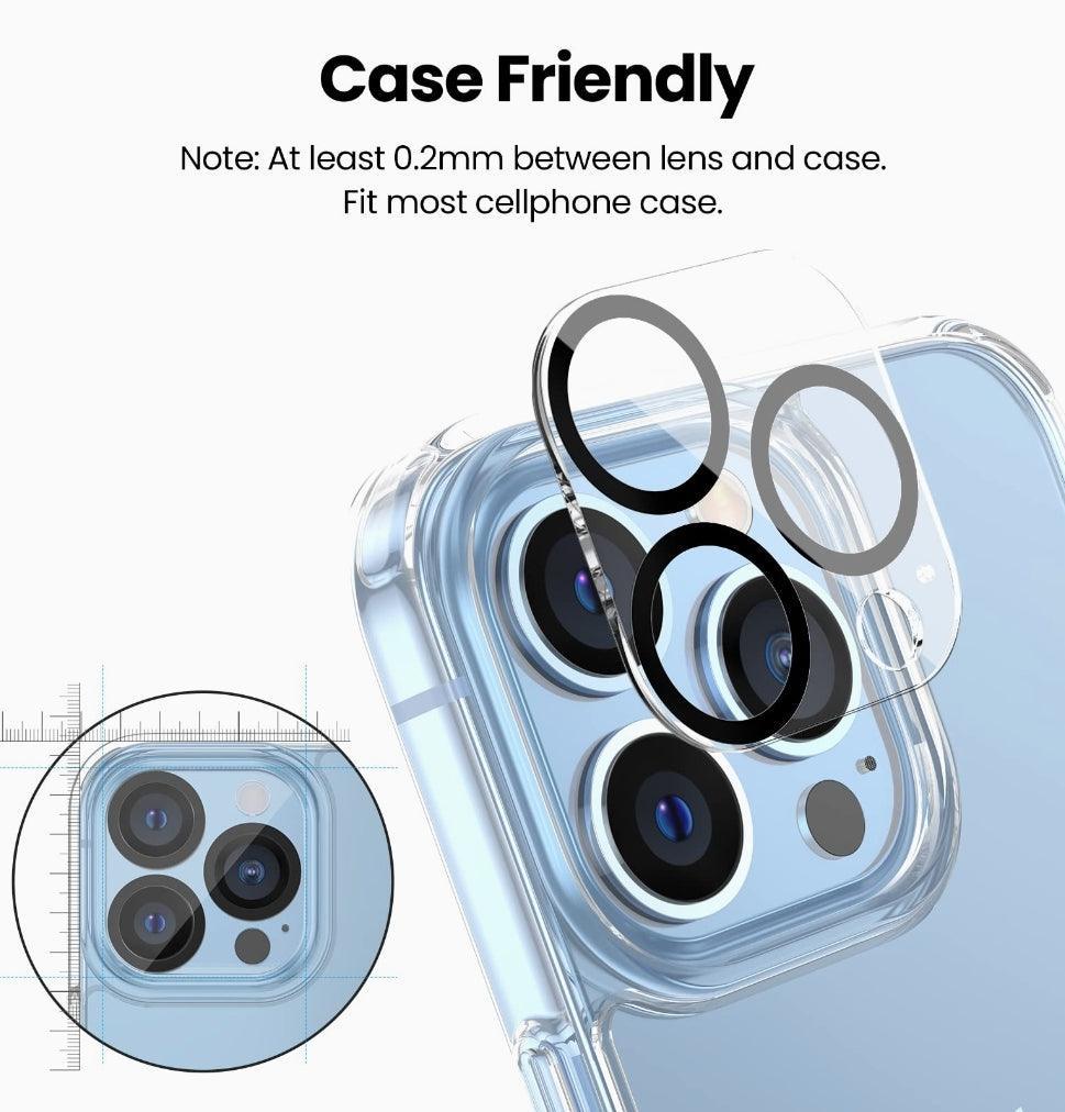 CASELIX iPhone 14 Pro Max Camera Lens Protector Deep Purple Glitter