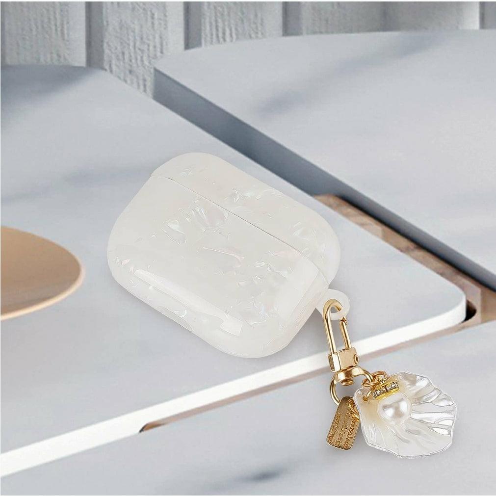 Airpods Case Cover Pearl with Keychain