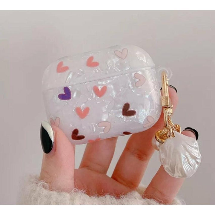 AirPod Case hearts Pearl - White - CASELIX