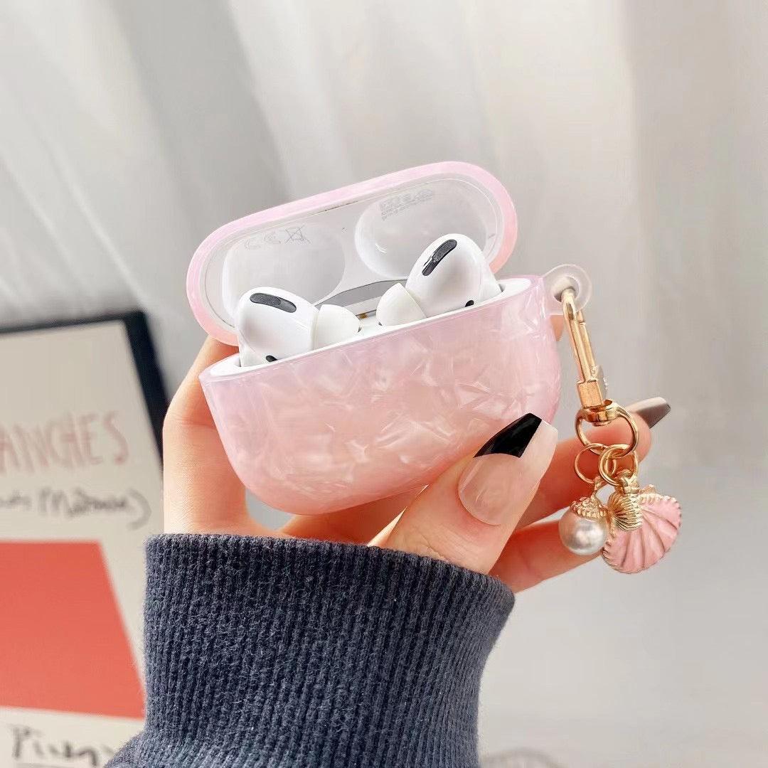 Airpods Case Cover Pearl with Keychain