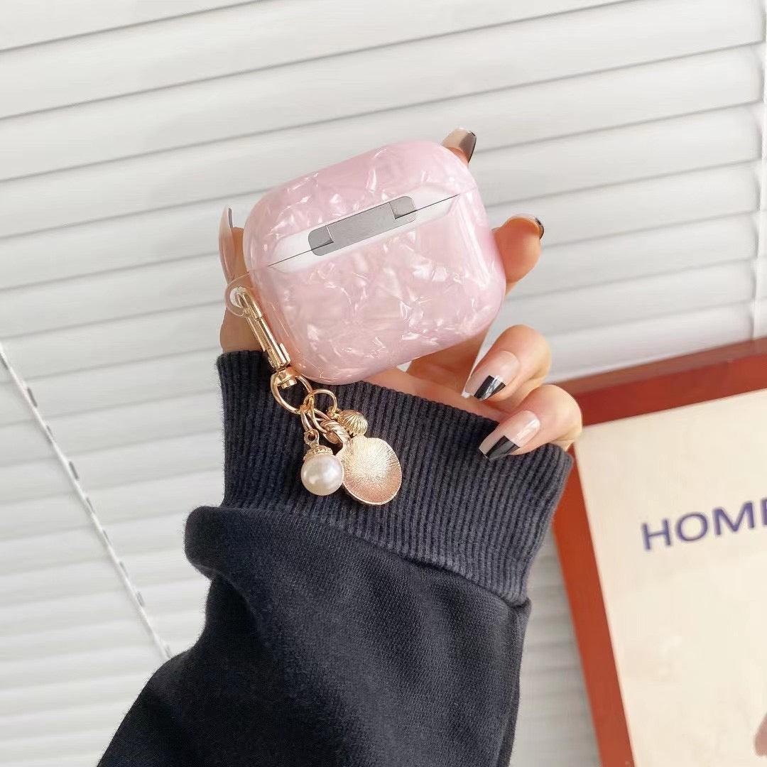 Airpods Case Cover Pearl with Keychain