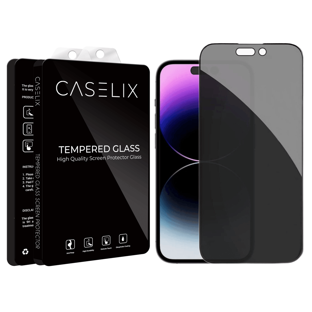 Premium Privacy Screen Protector Tempered glass for iPhone - CASELIX