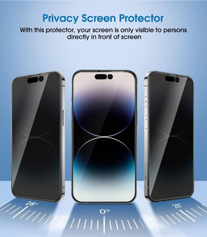 Premium Privacy Screen Protector Tempered glass for iPhone - CASELIX