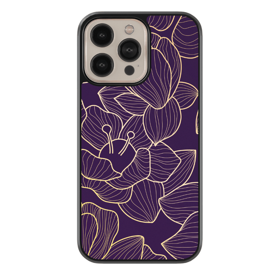 Purple Blooms chrome iPhone Case - CASELIX