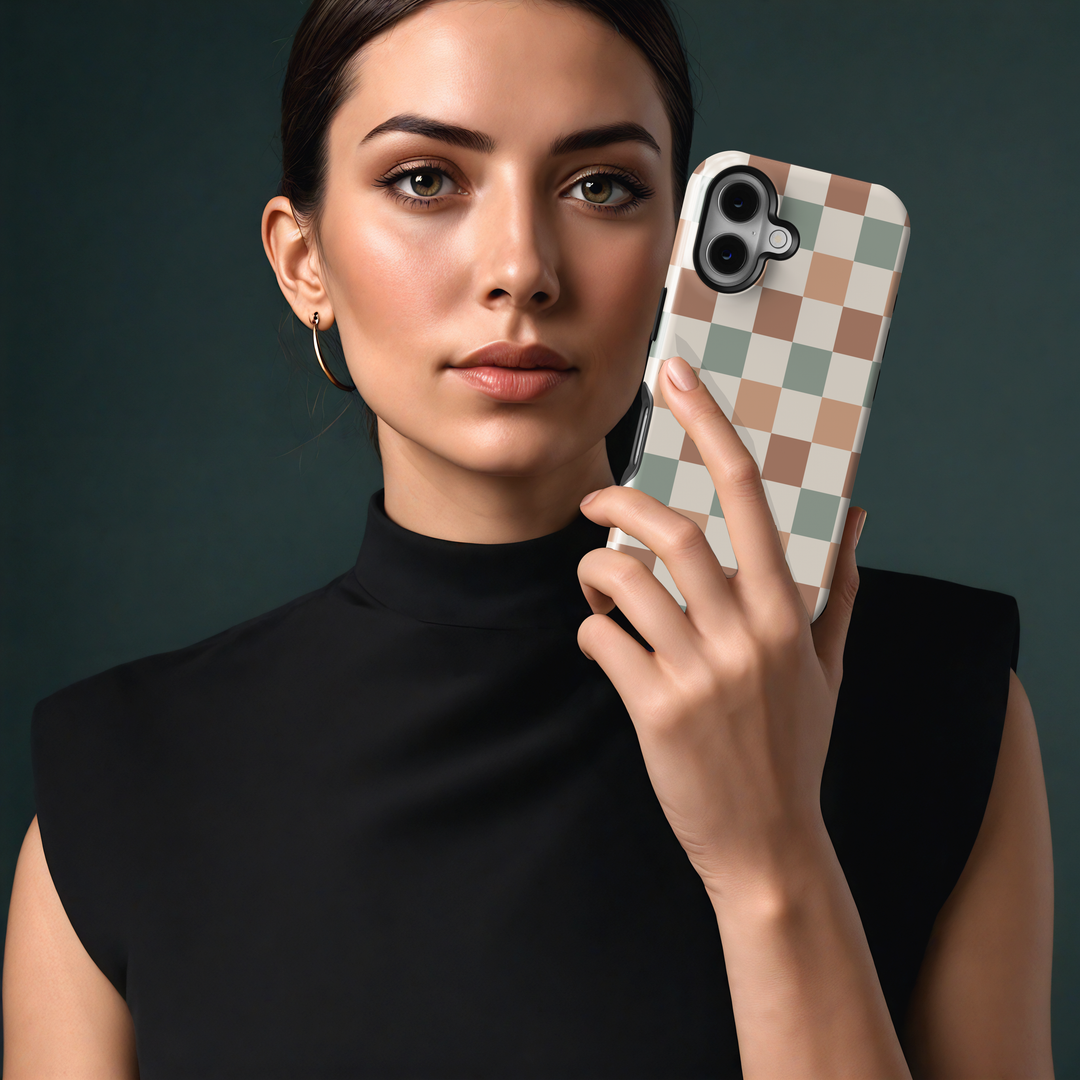 Checkerboard phone cover, checkered phone case, checkerboard iPhone cover, check pattern phone cover, checkerboard MagSafe accessory, checkered MagSafe case, trendy checker design, modern checkerboard case, colorful check pattern, checker phone case for iPhone 16, checkerboard MagSafe cover, stylish checkered design.